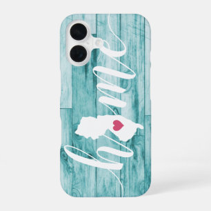 Coque iPhone 16 Nouveau Jersey État D'origine Turquoise Aspect Boi