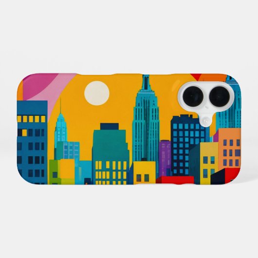 Coque iPhone 16 Nouvelle Pop Art de York (Verso Horizontal)