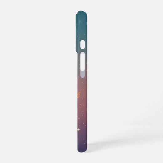 Coque iPhone 16 Nuage Cosmique de Style Rétro (Côté gauche)