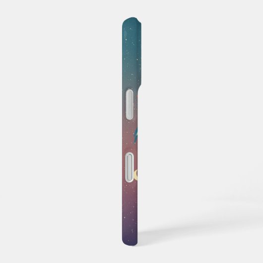Coque iPhone 16 Nuage Cosmique de Style Rétro (Côté droit)