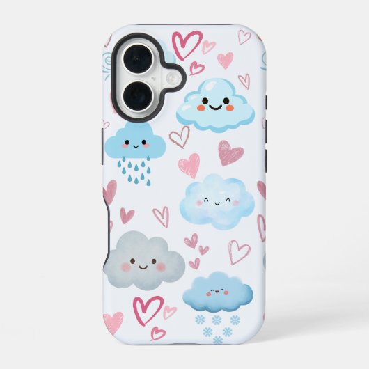 Coque iPhone 16 Nuage de rêve dé Peachify (Verso)