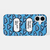 Coque iPhone 16 Nuages AFK – Téléphone Pixel Rétro (Verso Horizontal)