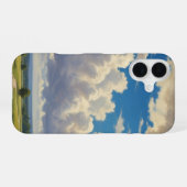 Coque iPhone 16 Nuages blancs et ciel bleu clair (Verso Horizontal)