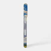 Coque iPhone 16 Nuages blancs et ciel bleu clair (Côté droit)