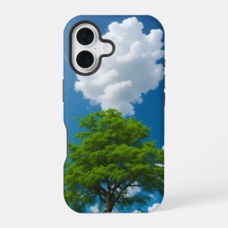 Coque iPhone 16 Nuages de bonbons en coton à la lumière du soleil