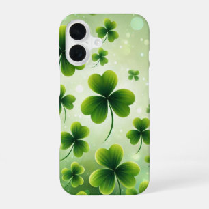 COQUE iPhone 16 NUANCES DE TRÈFLE IRLANDAIS VERT