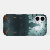 Coque iPhone 16 Nuit effrayante avec des citrouilles Jack-o'-Lante (Verso Horizontal)