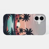 Coque iPhone 16 Oasis du désert vintage (Verso Horizontal)