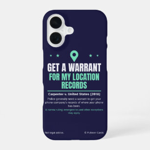 Coque iPhone 16 Obtenez un mandat pour mon étui de téléphone pour