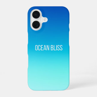 Coque iPhone 16 Ocean Bliss - Moderne Blue Gradient