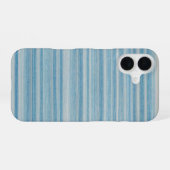 Coque iPhone 16 Ocean Blue Watercolor Stripe Phone Case (Verso Horizontal)