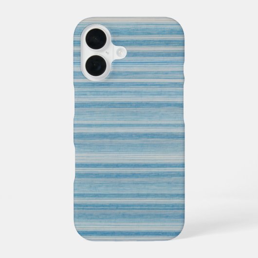 Coque iPhone 16 Ocean Blue Watercolor Stripe Phone Case (Verso)