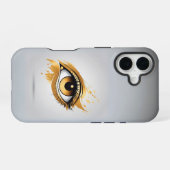 Coque iPhone 16 Oeil doré côté gauche (Verso Horizontal)