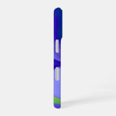 Coque iPhone 16 Oeil mal, 3D Abstrait en vert bleu violet (Côté droit)