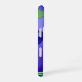 Coque iPhone 16 Oeil mal, 3D Abstrait en vert bleu violet (Côté droit)
