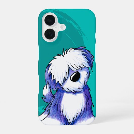 Coque iPhone 16 OES Old English Sheepdog (Verso)