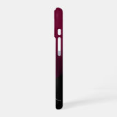 COQUE iPhone 16 OISEAU CLAIR / FUCHSIA ROSE NOIR MONOGRAMME ABSTRA (Côté gauche)