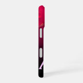 COQUE iPhone 16 OISEAU CLAIR / FUCHSIA ROSE NOIR MONOGRAMME ABSTRA (Côté droit)