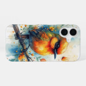 Coque iPhone 16 Oiseau coloré abstrait (Verso Horizontal)