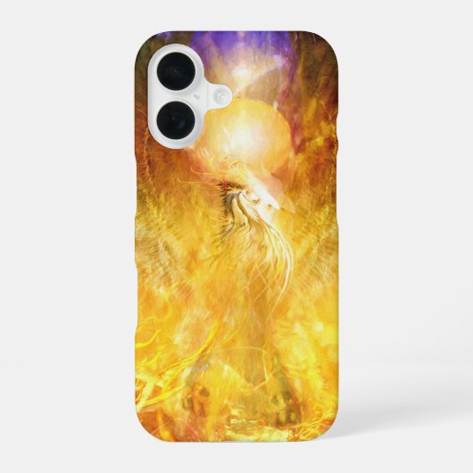 Coque iPhone 16 Oiseau de feu Phoenix TRANSMUTATION (Verso)