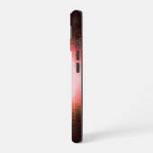 Coque iPhone 16 Ondes Audio Rouges (Côté gauche)