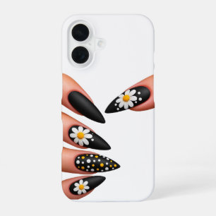 Coque iPhone 16 Ongles style noir