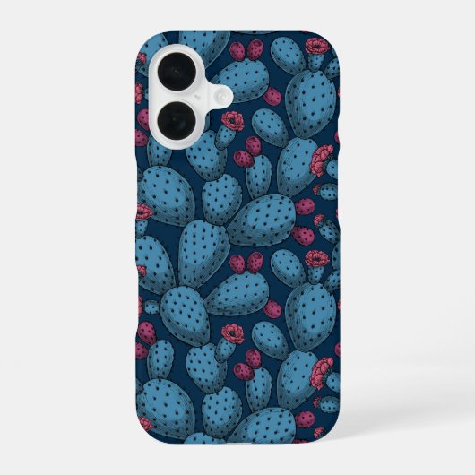 Coque iPhone 16 Opuntia en fleurs (Verso)