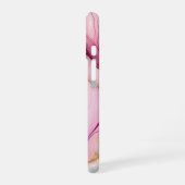 Coque iPhone 16 Or rose Fuchsia (Côté gauche)
