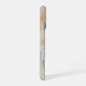 Coque iPhone 16 Orange Green Contemporary Abstract Design (Côté droit)