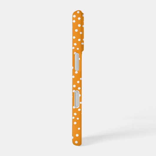 Coque iPhone 16 Orange Polka Dot Pattern Phone Case (Côté droit)