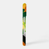 COQUE iPhone 16 ORANGE VERT JAUNE IRLANDE MOTIFS ABSTRAITS (Côté droit)
