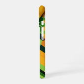 COQUE iPhone 16 ORANGE VERT JAUNE IRLANDE MOTIFS ABSTRAITS (Côté gauche)