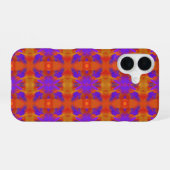 Coque iPhone 16 Orange Violet Et Rouge Conception D'art Graphique (Verso Horizontal)