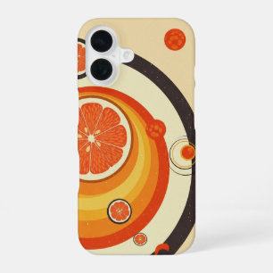 Coque iPhone 16 Orbite Citrus Rétro