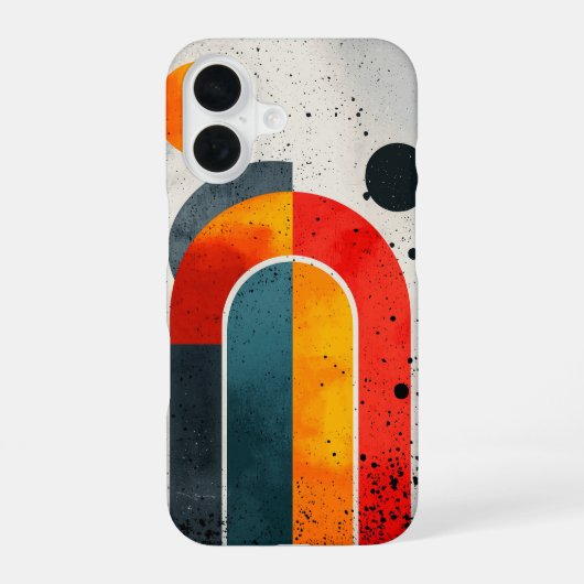 Coque iPhone 16 Orbite rétro - Boîtier téléphonique (Verso)