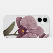 Coque iPhone 16 Orchidée Géométrique Vintage (Verso Horizontal)