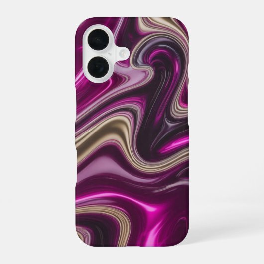 Coque iPhone 16 Orchidée Liquide Flux Holographique (Verso)