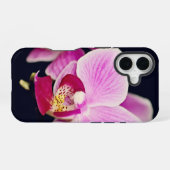 Coque iPhone 16 Orchidée rose fuchsia (Verso Horizontal)