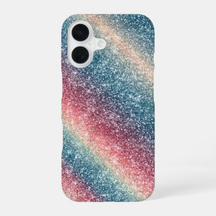 Coque iPhone 16 Paillettes Arc-en-ciel