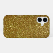 Coque iPhone 16 Paillettes dorées (Verso Horizontal)
