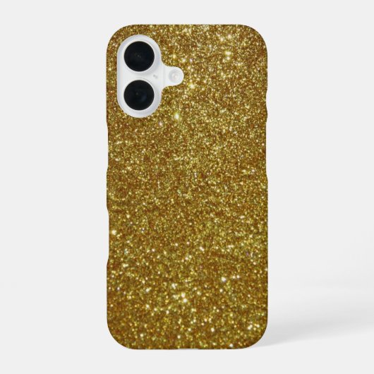 Coque iPhone 16 Paillettes dorées (Verso)