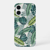 Coque iPhone 16 Palm Botanique Tropical Feuille Motif (Verso)