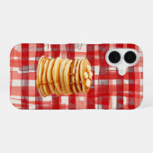 Coque iPhone 16 Pancake Tower Red Checkered Phone Case (Verso Horizontal)