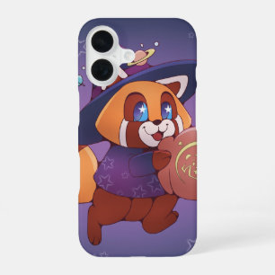Coque iPhone 16 Panda de l'espace Halloween