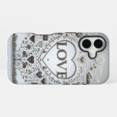 Coque iPhone 16 Panneau d'amour Crystal Clear (Verso Horizontal)
