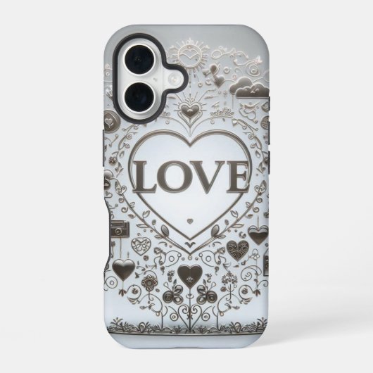 Coque iPhone 16 Panneau d'amour Crystal Clear (Verso)