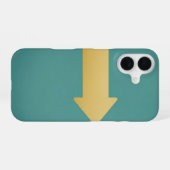 Coque iPhone 16 Panneau de flèche de rue rétro (Verso Horizontal)