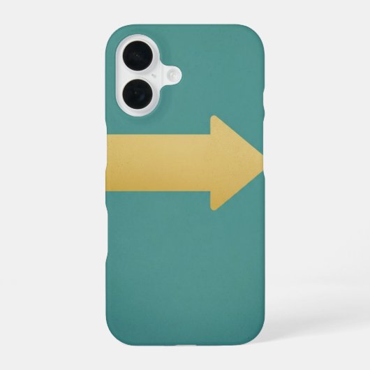 Coque iPhone 16 Panneau de flèche de rue rétro (Verso)