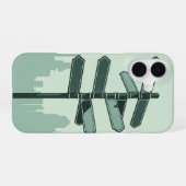 Coque iPhone 16 Panneau de nom de rue transversale rétro (Verso Horizontal)