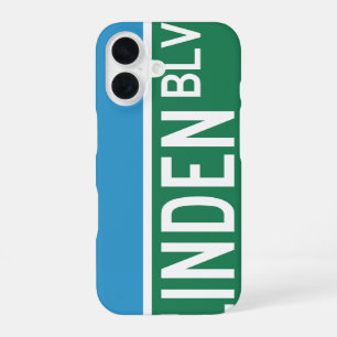 Coque iPhone 16 Panneau du boulevard Linden